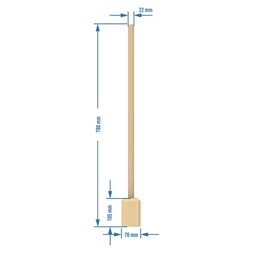 Krautstampfer aus Holz 78 cm - 2 ['für milchsaure Produkte', ' für Sauerkraut', ' Sauerkraut', ' fermentierte Lebensmittel', ' für Kimchi', ' wie gären', ' gesunde Gärprodukte', ' Krautstampfer', ' Stampfer', ' Buchenholz', ' für Steingutgefäße', ' für Gläser', ' für Gärfässer']