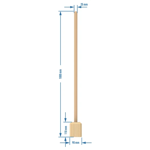 Krautstampfer aus Holz groß 100 cm - 2 ['für milchsaure Produkte', ' für Sauerkraut', ' Sauerkraut', ' fermentierte Lebensmittel', ' für Kimchi', ' wie gären', ' gesunde Gärprodukte', ' Krautstampfer', ' Stampfer', ' Buchenholz', ' für Steingutgefäße', ' für Gläser', ' für Gärfässer']