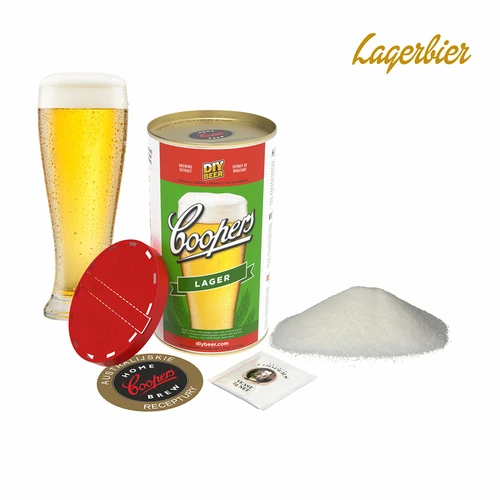 Lagerbier-Set, für 20 L  - 1 ['Lagerbier', ' helles Bier', ' selbstgebrautes Bier', ' wie man Bier macht', ' Brauset', ' Brauset Bier', ' Destika-Bier', ' Helles-Bier', ' Coopers-Bier']