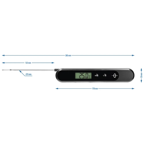 Manuell aufladbares, elektronisches Kochthermometer - 8 ['elektronisches Thermometer', ' Lebensmittelthermometer', ' Kochthermometer', ' Handthermometer', ' manuell aufladbares Thermometer', ' präzises Thermometer mit Sonde', ' genaues Küchenthermometer', ' batterieloses Thermometer', ' Bratenthermometer']