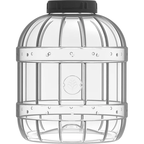 Mehrzweck-Behälter 10L schwarzem Schraubverschluss - 2 ['Einmachgläser', ' Einmachgläser', ' Gurkengläser', ' Likörgläser', ' 10 l Gläser', ' zertifizierte Gläser', ' unzerbrechliche Gläser', ' Mehrzweckgläser', ' Mehrzweckgläser', ' Einmachgläser', ' Kunststoffgläser', ' Kunststoffgläser']