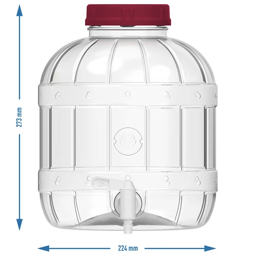 Mehrzweck-Behälter mit Hahn 8 L - 9 ['PET-Glas', ' Kunststoff-Glas', ' Plastikglas', ' Mehrzweckglas', ' nichtsplitterndes Glas', ' Glas mit Hahn', ' Limonadenglas', ' Glas mit Schraubverschluss und Stöpsel']