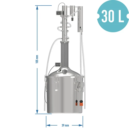 Modularer Destillator Convex 30 L - Torpedo, „Kalte Finger“ - 13 ['Browin-Destillator', ' modulare Destillatoren', ' Destillator mit Absatzbehälter', ' modularer Destillator', ' Absatzbehälter für Destillator', ' reines Destillat', ' Destillier-Set', ' gewölbter Deckel', ' Deckel vom Typ Convex', ' Destillationsbehälter mit Deckel', ' ausbaubares Destillier-Set', ' Destillation auf verschiedenen Wärmequellen', ' Kalte-Finger-Modul', ' Kalte-Finger-Rückfluss', ' Destillator Torpedo', ' Destilliersäule']