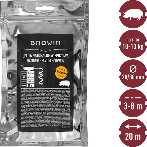 Naturdarm vom Schwein Premium 28/30mm, 3-8 m, 20 m - 3 ['für hausgemachte Wurst', ' Därme für Weißwurst', ' Selbstgemachtes', ' hausgemachte Wurst', ' Premium-Därme', ' hausgemachte Erzeugnisse', ' natürliche Därme in Abschnitten', ' Produktion von Wurst', ' wie macht man Wurst', ' wir machen Wurst']