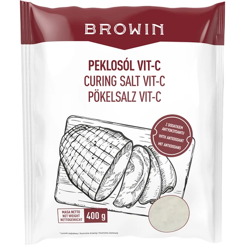 Pökelsalz Vit-C - 400 g  - 1 ['Pökelsalz', ' Pekla', ' Salz zum Pökeln', ' Pekla für Fleisch', ' Pökelsalz für Fleisch', ' Haltbarmachen von Fleisch', ' Haltbarmachen von Fleischprodukten', ' zum Pökeln', ' Pökellake', ' Vitamin C', ' Natrium-Ascorbat']