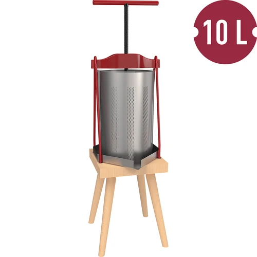 Rahmenpresse für Früchte - mit Metallkorb, 10 L - 2 ['Obstpressrahmen', ' Rahmenpresse', ' Obstentsafter', ' Fruchtpresse', ' Saftpresse', ' Saftpressen aus Obst', ' beste Obstpresse', ' empfohlene Obstpresse', ' praktische Obstpresse', ' Hausweinbereitung', ' gepresster Saft', ' Verarbeitungszubehör', ' zum Saftpressen', ' manuelle Obstpresse', ' zum Saft keltern', ' Weinpressen', ' Presse mit Metallkorb', ' Metallobstpresse']