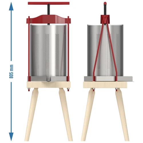 Rahmenpresse für Früchte - mit Metallkorb, 10 L - 6 ['Obstpressrahmen', ' Rahmenpresse', ' Obstentsafter', ' Fruchtpresse', ' Saftpresse', ' Saftpressen aus Obst', ' beste Obstpresse', ' empfohlene Obstpresse', ' praktische Obstpresse', ' Hausweinbereitung', ' gepresster Saft', ' Verarbeitungszubehör', ' zum Saftpressen', ' manuelle Obstpresse', ' zum Saft keltern', ' Weinpressen', ' Presse mit Metallkorb', ' Metallobstpresse']