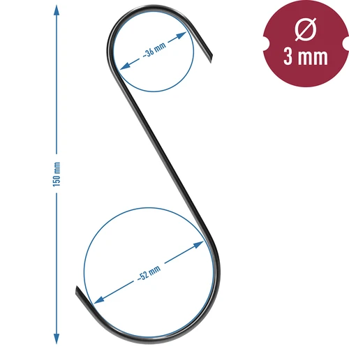 Räucherhaken S - 150 mm, fi 3 mm, 5 St. - 7 ['Räucherhaken', ' Haken zum Räuchern von Fleisch', ' Haken zum Räuchern von Wurst', ' Haken für Fleischprodukte', ' rostfreie Haken', ' Räucherhaken S', ' Hakenset', ' Haken für den Räucherofen', ' Haken zum Trocknen von Wurst', ' Haken für Käse', ' klassische Haken', ' Haken mit kegelförmiger Spitze']