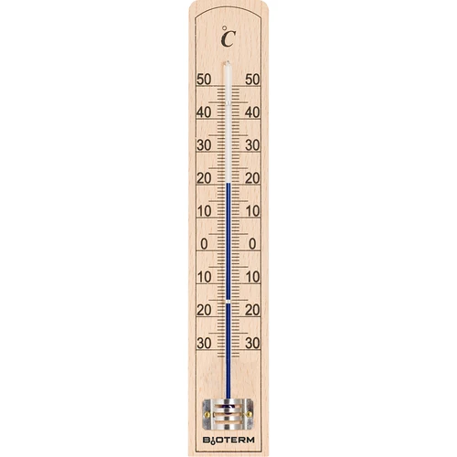 Raumthermometer aus Holz mit verstärktem Schutz der Kapillare (-30°C bis +50°C) 20cm  - 1 ['Innenthermometer', ' Raumthermometer', ' Heimthermometer', ' Thermometer', ' Raumthermometer aus Holz', ' Thermometer mit lesbarer Skala', ' Thermometer mit verstärkter Kapillare']