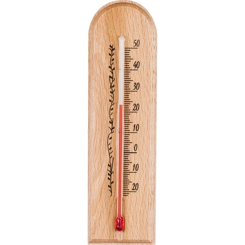 Raumthermometer mit Muster (-20°C bis +50°C) 15cm  - 1 ['Universalthermometer', ' Innenthermometer aus Holz', ' Thermometer', ' Thermometer mit leserlicher Skala', ' Raumthermometer', ' Thermometer zum Aufhängen']