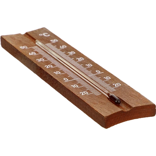 Raumthermometer mit Muster (-20°C bis +50°C) 15cm, Bronze - 4 ['Innenthermometer', ' Raumthermometer', ' Heimthermometer', ' Thermometer', ' Raumthermometer aus Holz', ' Thermometer mit lesbarer Skala', ' Thermometer mit verstärkter Kapillare']