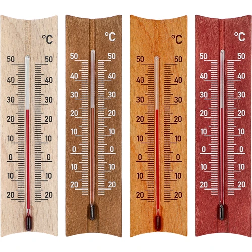 Raumthermometer mit Muster (-20°C bis +50°C) 15cm mix  - 1 ['Innenthermometer', ' Raumthermometer', ' Heimthermometer', ' Thermometer', ' Raumthermometer aus Holz', ' Thermometer mit lesbarer Skala', ' Thermometer mit verstärkter Kapillare']