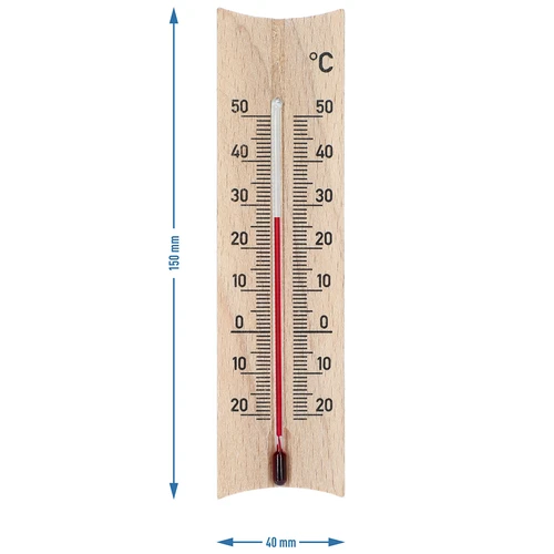 Raumthermometer mit Muster (-20°C bis +50°C) 15cm mix - 6 ['Innenthermometer', ' Raumthermometer', ' Heimthermometer', ' Thermometer', ' Raumthermometer aus Holz', ' Thermometer mit lesbarer Skala', ' Thermometer mit verstärkter Kapillare']