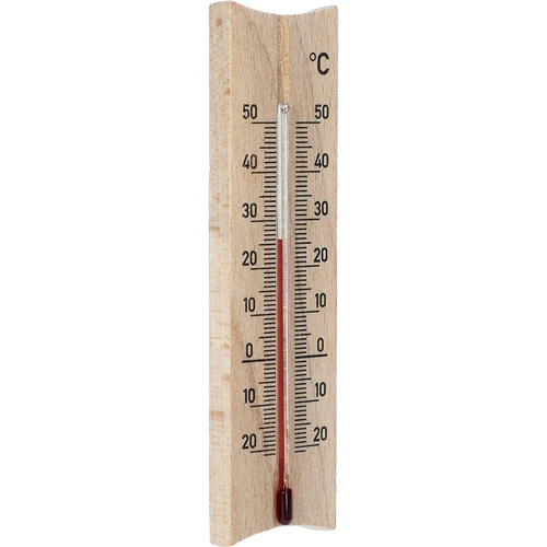 Raumthermometer mit Muster (-20°C bis +50°C) 15cm, natürlich - 2 ['Innenthermometer', ' Raumthermometer', ' Heimthermometer', ' Thermometer', ' Raumthermometer aus Holz', ' Thermometer mit lesbarer Skala', ' Thermometer mit verstärkter Kapillare']