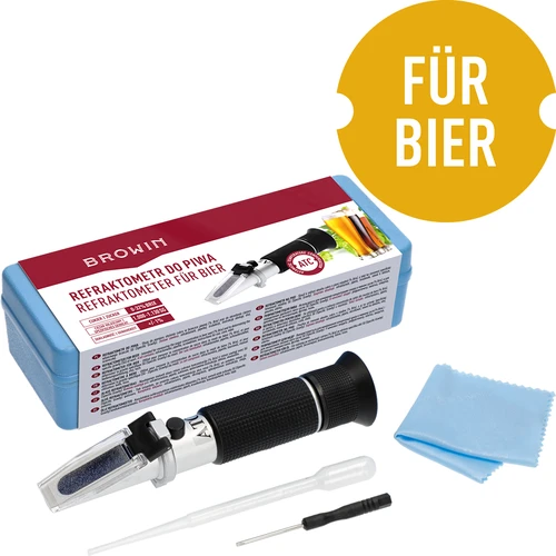 Refraktometer für Bier  - 1 ['zur Messung der Zuckerkonzentration in Bierwürze', ' Messung der Zuckerkonzentration in Bierwürze', ' Messung der Zuckerkonzentration', ' Messung des spezifischen Gewichts von Bierwürze', ' für Bier', ' für Bierwürze', ' Refraktometer', ' Bierherstellung', ' Biermessgeräte', ' einfache Messung der Zuckerkonzentration', ' Zucker in Bierwürze', ' specific gravity', ' wie misst man das SG von Bierwürze', ' spezifisches Gewicht von Bier', ' Bierbrauen zu Hause']