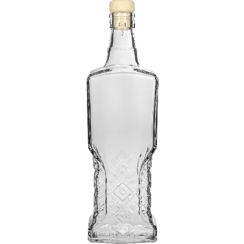 Schrankflasche 0,5 L mit Stopfen  - 1 ['dekorative Glasflasche', ' Flasche mit Naturkorken', ' Likörflasche']