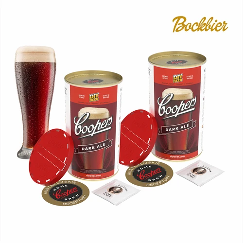 Set für Bockbier, 17 L  - 1 ['Ale-Bier', ' dunkles Bier', ' selbstgebrautes Bier', ' wie macht man Bier', ' Brauset', ' Brewkit-Bier', ' Bockbier', ' Coopers-Bier']