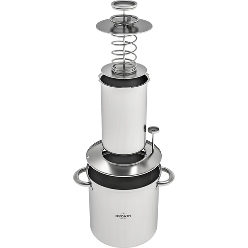 Set mit Wassermantel Schinkenkocher 1,5 kg + Topf - 2 ['browin schinkenkocher', ' schinkekocher', ' Schinkenküchenmaschine', ' Schinkenküchenmaschine 1', '5 kg', ' Schinkenküchenmaschine mit Topf', ' Schinkenküchenmaschine mit Wassermantel', ' Schinkenkocher mit Flansch Schinkensäckchen', ' Schinkensäckchen', ' Schinkenthermometer', ' Geschenk']