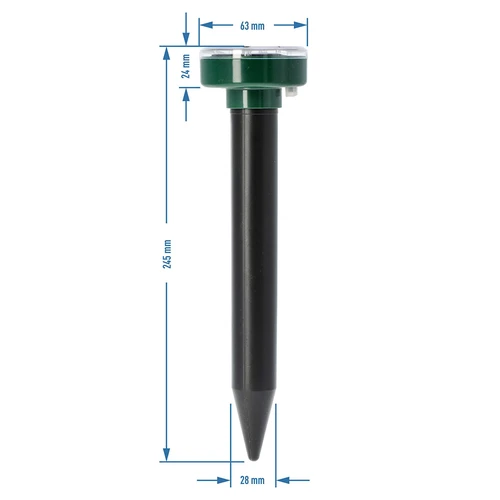 Solar-Maulwurfschreck - rund - 8 ['Abschrecker', ' Maulwurfschreck', ' Ultraschall-Abschrecker', ' Ultraschall-Solar-Abschrecker', ' Nagerschreck']