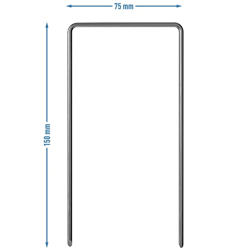 Stifte für Unkrautvlies, aus rostfreiem Stahl, Typ U - 100 St - 7 ['für Unkrautvlies', ' für Geovlies', ' für Maulwurfsnetze', ' Stift für Unkrautvlies', ' Stifte aus rostfreiem Stahl', ' Befestigungsstifte', ' U-Stifte']