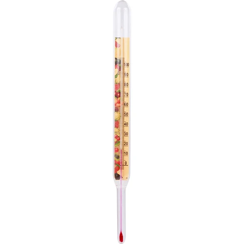 Thermometer für Eingemachtes (0°C bis +100°C) 22cm  - 1 ['Küchenthermometer', ' Flüssigkeitsthermometer', ' quecksilberfreies Thermometer', ' Thermometer ohne Quecksilber', ' Thermometer fürs Pasteurisieren', ' Thermometer fürs Brühen', ' Temperatur']