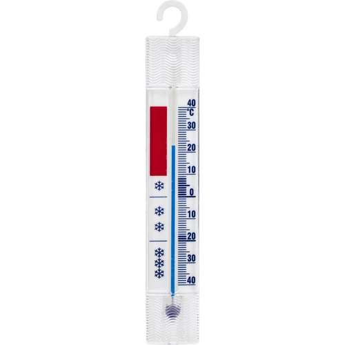 Thermometer für Kühl- und Gefrierschränke (-40°C bis +40°C) 15cm  - 1 ['Kühlschrankthermometer', ' Gefrierthermometer', ' Quecksilberfreies Thermometer', ' Küchenthermometer', ' Kühlschrankthermometer', ' Gefrierthermometer', ' Hängethermometer']