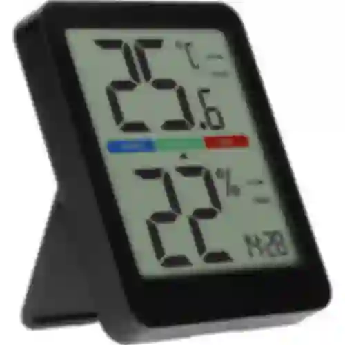 Elektronisches Raumthermometer, schwarz