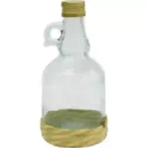 Gallone 0,5 l Flasche mit Geflecht, mit Schraubver