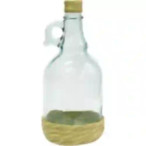 Gallone 1,0 l Flasche mit Geflecht, mit Schraubver