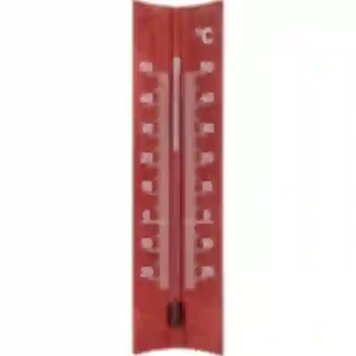 Raumthermometer mit Muster (-20°C bis +50°C), 15 cm, Mahagoni