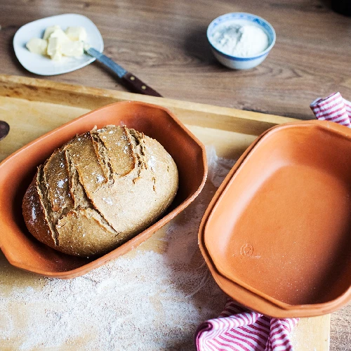 Tonbräter 4 L - 9 ['Geschenk', ' zum Braten von Fleisch', ' zum Backen von Brot', ' Tontopf', ' nicht versengendes Backen', ' fettfreies Kochen', ' gesundes Kochen']