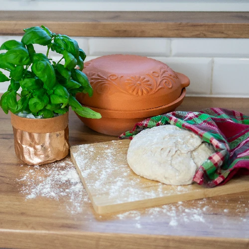 Tonbräter 4 L - 7 ['Geschenk', ' zum Braten von Fleisch', ' zum Backen von Brot', ' Tontopf', ' nicht versengendes Backen', ' fettfreies Kochen', ' gesundes Kochen']