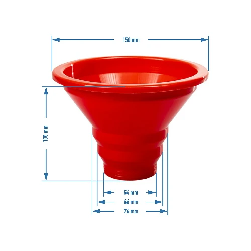 Trichter für Gläser 150/55 mm - 5 ['Trichter für Glas', ' Trichter für die Befüllung von Gläsern', ' Trichter für Einmachprodukte', ' breiter Trichter', ' Zubehör für hausgemachte Einmachprodukte', ' Küchen-Gadget']