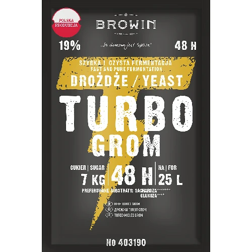 Turbo-Hefe Grom 48h, 150 g  - 1 ['Hefe für Alkohol', ' Hefe für Spiritus', ' Hefe für Mondschein', ' Hefe für Samogon', ' Mondschein', ' Samogon', ' Mondschein']