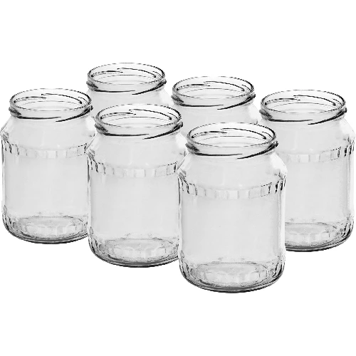 Twist-Off-Glas 730 ml Fässchen fi82- 6 St.  - 1 ['Gläserset', ' Gläser für Marmeladen', ' Glas für Einmachprodukte', ' Einmachglas', ' Gläser fi 82', ' Gläser für Einmachprodukte', ' Gläser für Fleisch', ' Gläser für Fleischprodukte', ' Gläser für die Pasteurisierung', ' Fleisch im Glas']