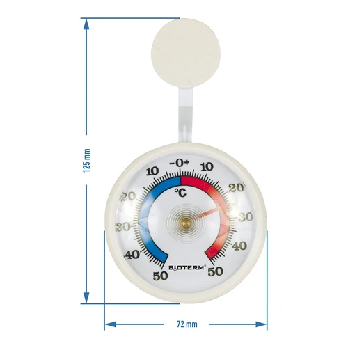 Universal-Thermometer, selbstklebend (-50°C bis +50°C) - 2 ['Universalthermometer', ' Außenthermometer', ' Fensterthermometer', ' Balkonthermometer', ' Thermometer', ' Thermometer lesbare Skala', ' Kunststoffthermometer', ' Thermometer für Scheibe', ' selbstklebendes Thermometer', ' doppelseitiges Thermometer']