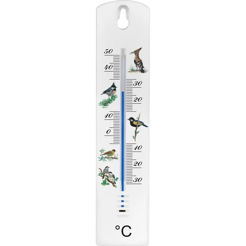 Universalthermometer, mit Muster - Vögel  (-30°C do +50°C) 20cm  - 1 ['Universalthermometer', ' Kunststoffthermometer', ' Thermometer mit leserlicher Skala', ' Thermometer mit doppelter Skala', ' Thermometer für Räume mit hoher Luftfeuchtigkeit', ' Außen- und Innenthermometer', ' Thermometer mit buntem Aufdruck']