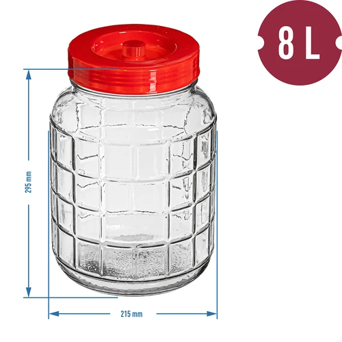 Universelles Glas 8 L - 7 ['Glas für Wein', ' Glas für Einmachprodukte', ' großes Glas', ' für Liköre']