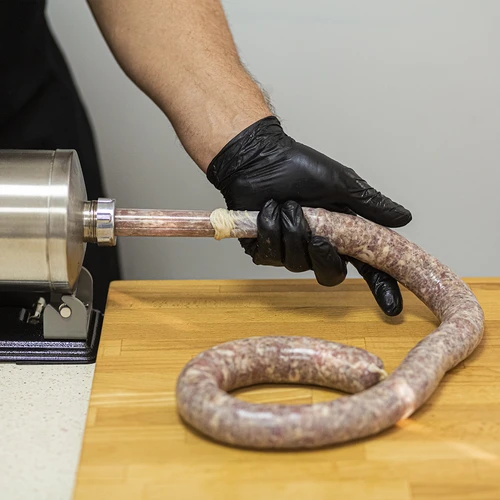 Waagerechter Wurstfüller 3 kg - 14 ['zum Füllen von Würsten', ' für Hausmacherwurst', ' Schorle', ' gastronomische Füllmaschine', ' Metzgereiausrüstung', ' große Füllmaschine']