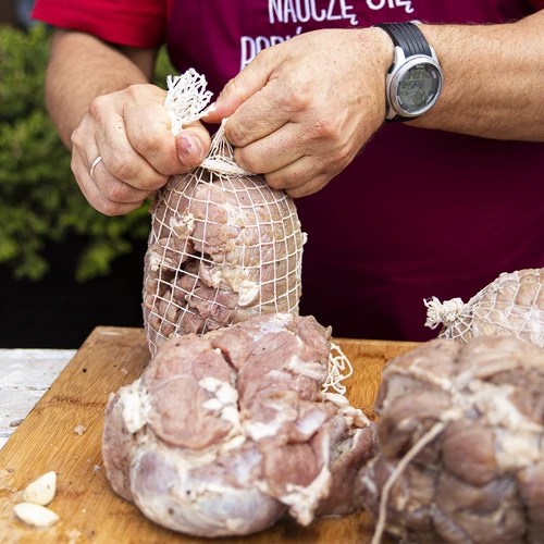 Weißes Räuchernetz 12,5 cm x 5 m bis 220°C - 11 ['metzger netz', ' fleisch netz', ' schinken netz', ' fleischnetz zum kochen', ' fleischnetz räuchern', ' netz schinken', ' netz fleisch', ' bratennetz für rollbraten', ' schinkennetz räuchernetz', ' fleischnetz', ' schinkennetz', ' rollbratennetz']