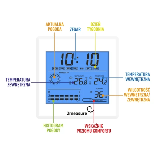 Wetterstation – Elektronisches, Beleuchtet, Sonde, weiß - 5 ['Wetterstation mit Sonde', ' Thermometer-Hygrometer', ' Multifunktions-Wetterstation', ' zur Temperaturmessung', ' mit Uhr', ' beleuchtetes Display', ' Mini-Max-Speicher', ' Luftfeuchtigkeitsmessung', ' Browin']