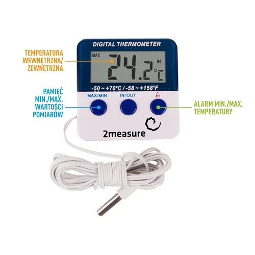 Wetterstation – Elektronisches, Sonde, weiß - 3 ['Wetterstation', ' Haus-Wetterstation', ' Temperatur', ' Umgebungstemperatur', ' Temperaturkontrolle', ' Elektrothermometer', ' Innenthermometer', ' Außenthermometer', ' Thermometer für Außen', ' Thermometer mit Sonde', ' Elektrothermometer mit Sonde']