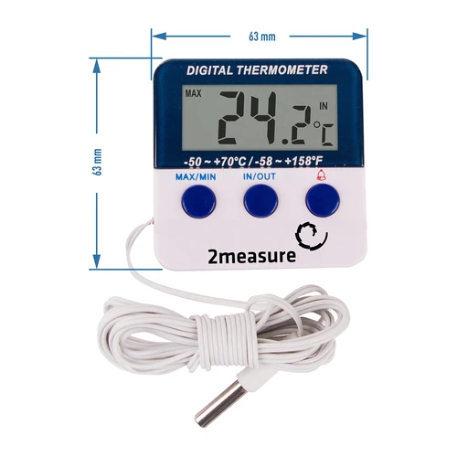 Wetterstation – Elektronisches, Sonde, weiß - 2 ['Wetterstation', ' Haus-Wetterstation', ' Temperatur', ' Umgebungstemperatur', ' Temperaturkontrolle', ' Elektrothermometer', ' Innenthermometer', ' Außenthermometer', ' Thermometer für Außen', ' Thermometer mit Sonde', ' Elektrothermometer mit Sonde']