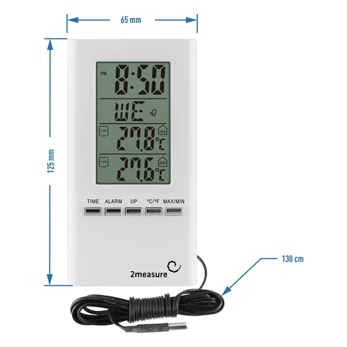 Wetterstation – Elektronisches, Sonde, weiß - 3 ['Temperatur', ' Umgebungstemperatur', ' Temperaturkontrolle', ' Innenthermometer', ' Außenthermometer', ' Thermometer für Außen']