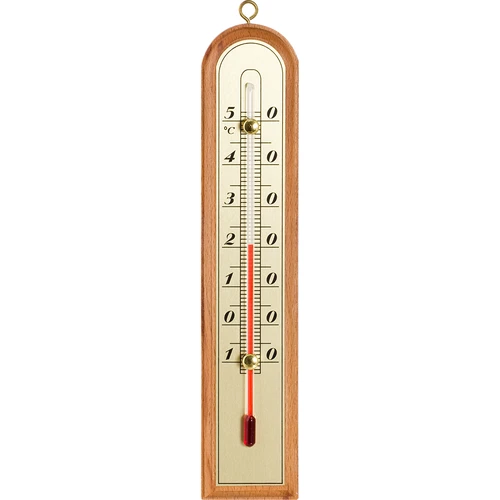 Zimmerthermometer mit goldenefarbener Skala (-10°C bis +50°C) 22cm, mix  - 1 ['Innenthermometer', ' Raumthermometer', ' Heimthermometer', ' Thermometer', ' Raumthermometer aus Holz', ' Thermometer mit lesbarer Skala', ' Thermometer silberfarbene Skala', ' Thermometer goldfarbene Skala', ' Thermometer zum Aufhängen', ' traditionelles Thermometer']