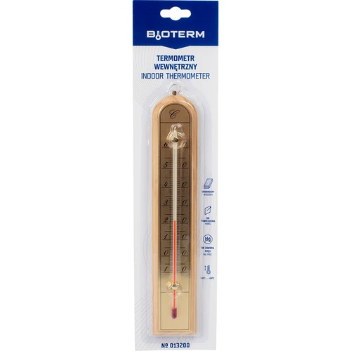 Zimmerthermometer mit goldfarbener Skala (-10°C bis +60°C) 28cm mix - 4 ['Innenthermometer', ' Raumthermometer', ' Heimthermometer', ' Thermometer', ' Raumthermometer aus Holz', ' Thermometer mit lesbarer Skala', ' Thermometer mit goldfarbener Skala', ' Thermometer zum Aufhängen']